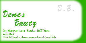 denes bautz business card